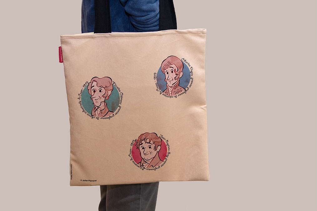 Tote bag velours Collection les 3 premiers professeurs